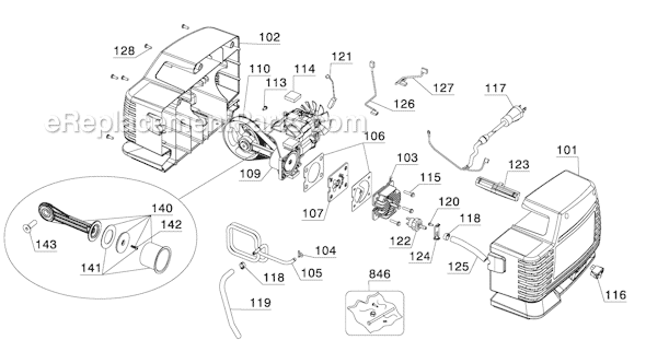 Page B Diagram and Parts List for 919-16537 Type 2 Black and Decker Compressor